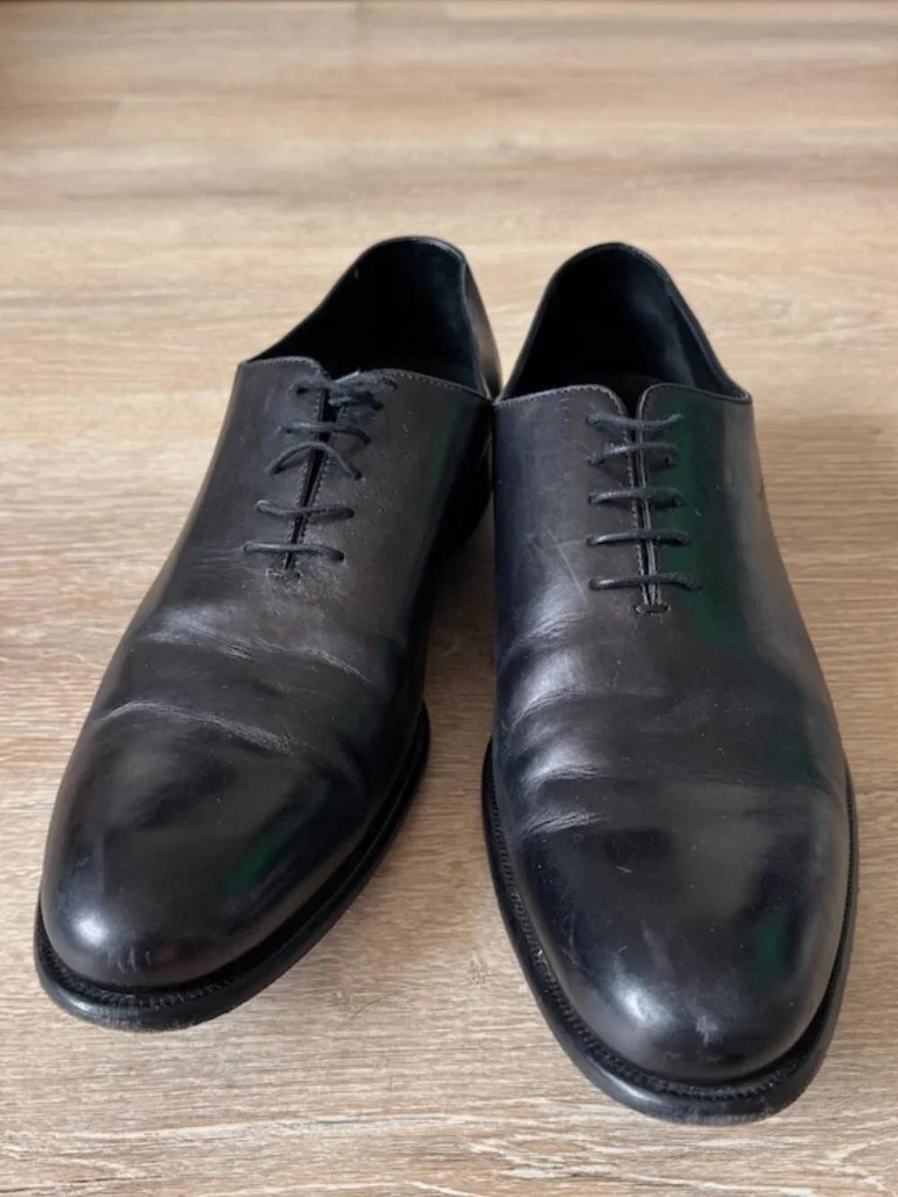 Paul Evans Black Leather Oxfords in Size 10